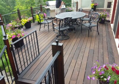 Flowered Wooden Deck