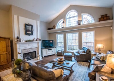 Fireplace in Living Room with big Window