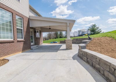 Outside concrete flooring for living