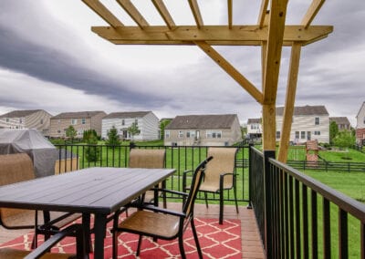 Iron Fenced with Wooden Hood with Wooden Flooring Deck Modeling